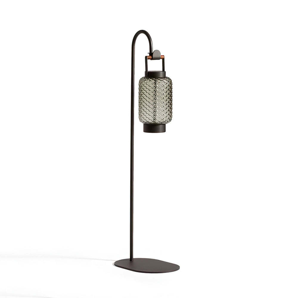 Hailie Vintage Lantern Outdoor Floor Lamp on white background