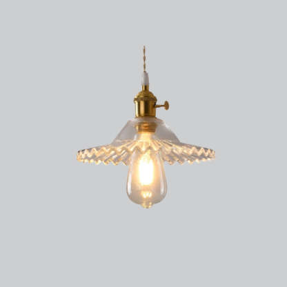 Art Deco Brass and Glass Pendant Lighting