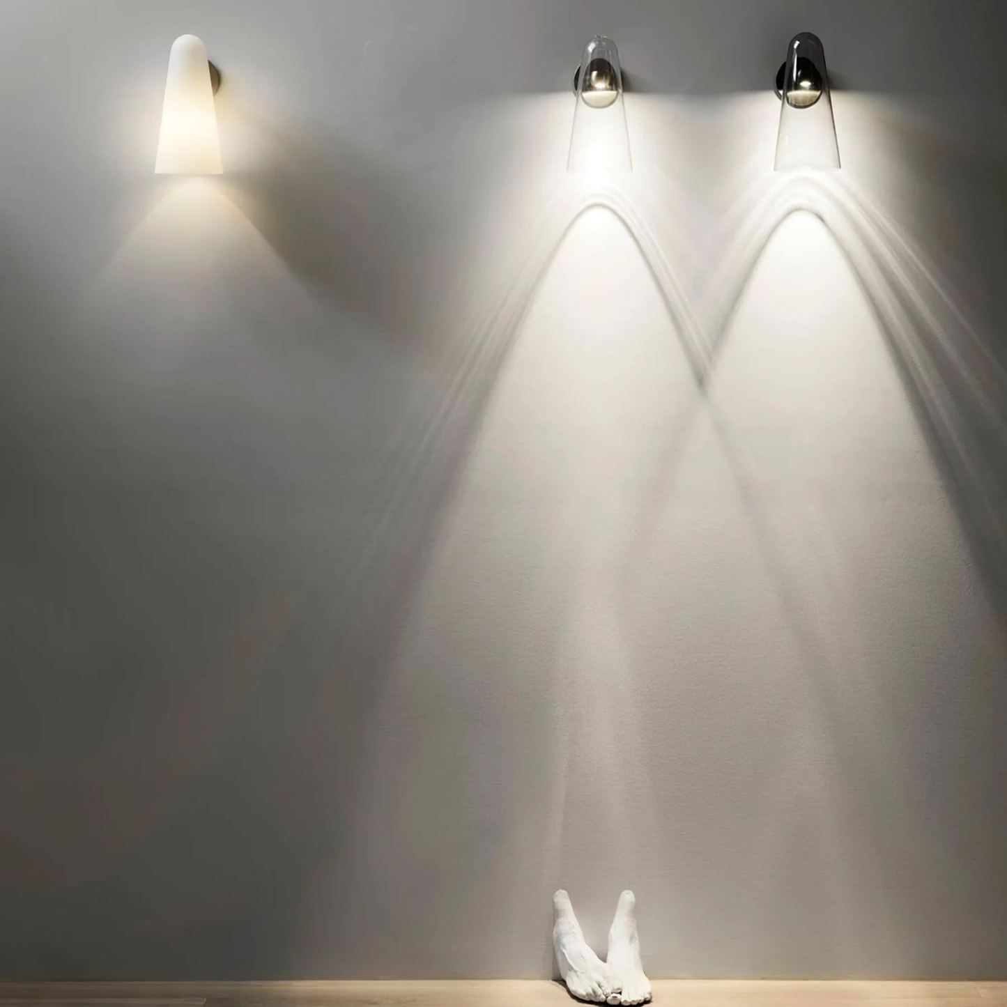 Edge Modern Unusual Glass Wall Light Shades Bathroom Bedroom Hallway