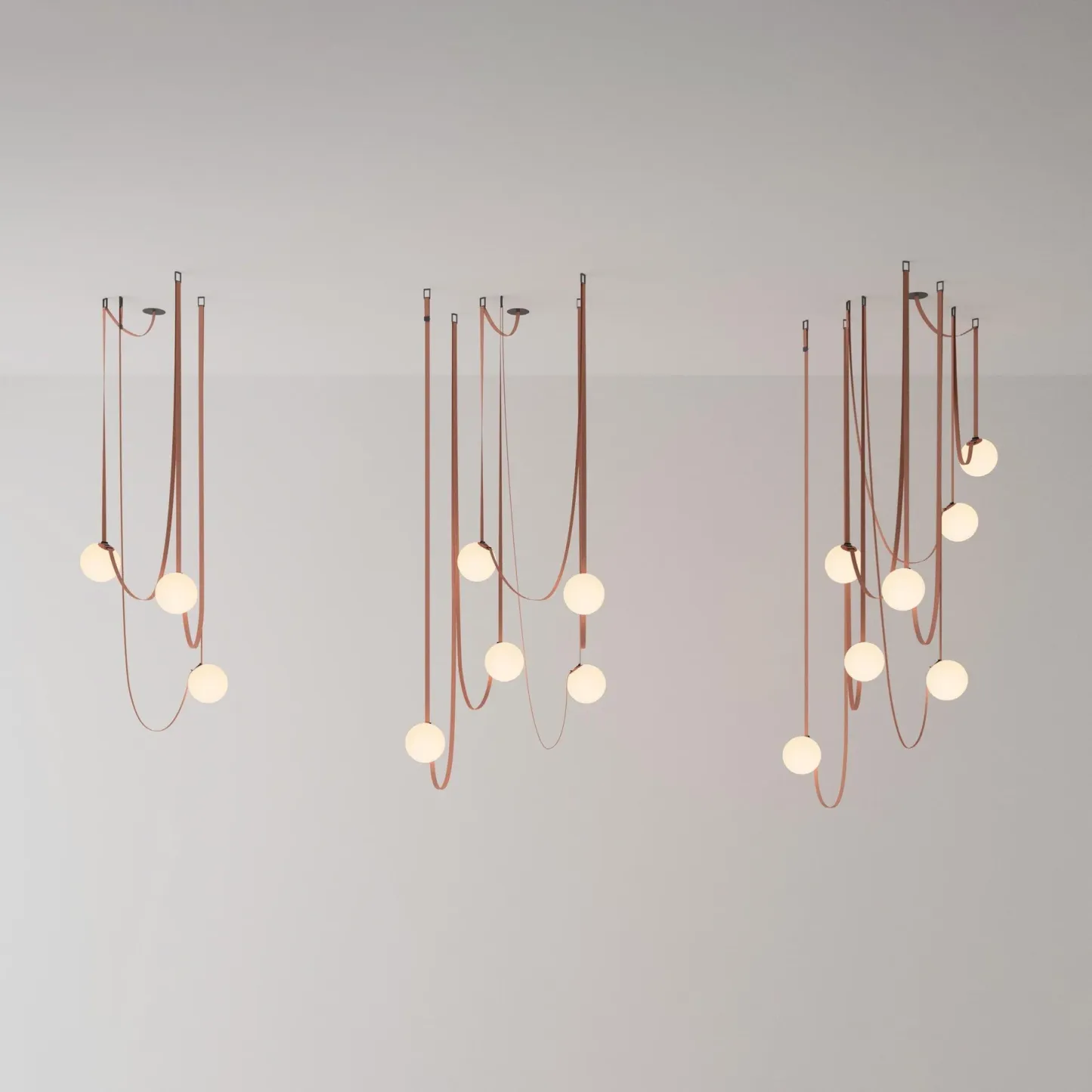 Valentina Modern Unusual Leather Canvas Pentand Light Living Room Bedroom