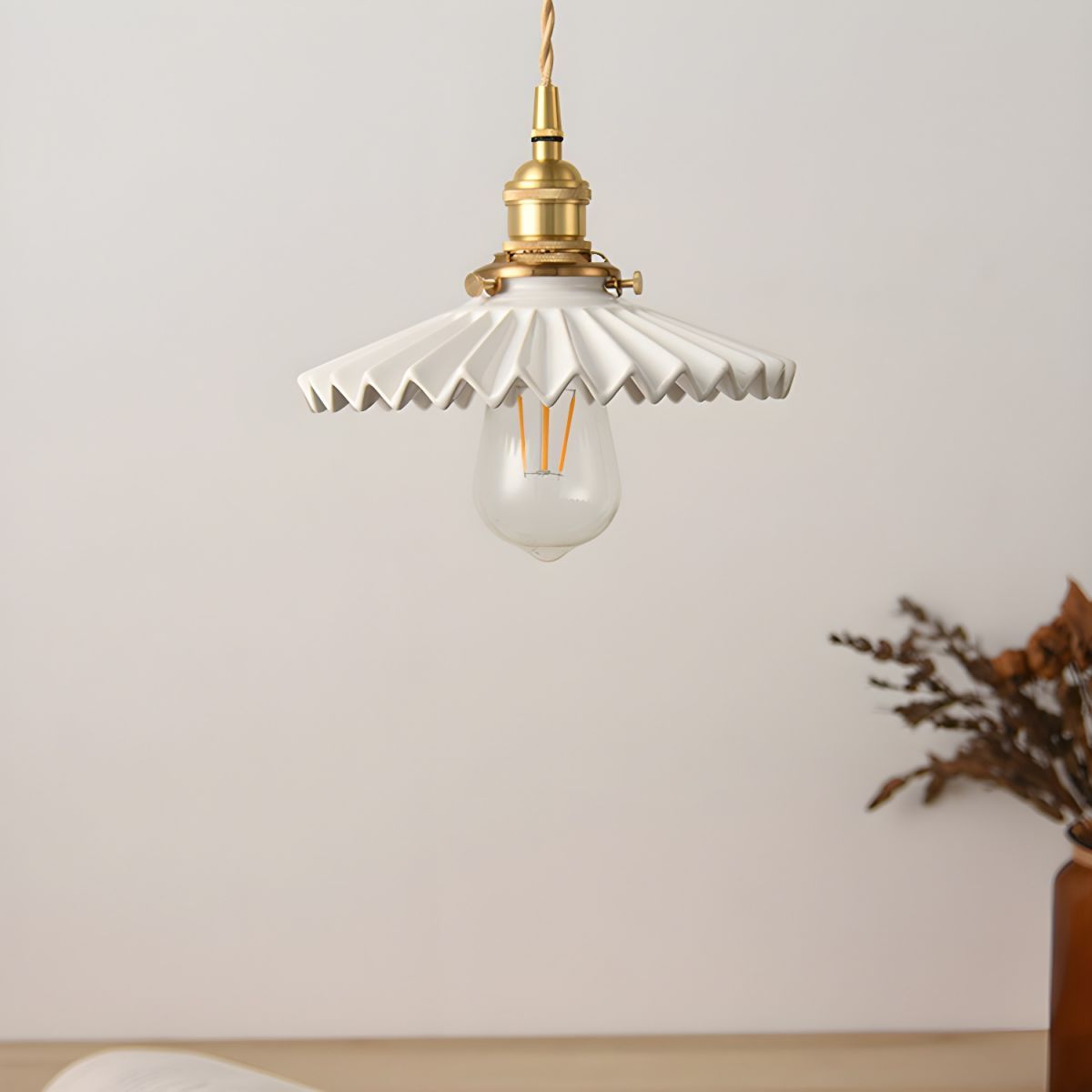 White Alessio Pendant Light - Vintage Industrial Style