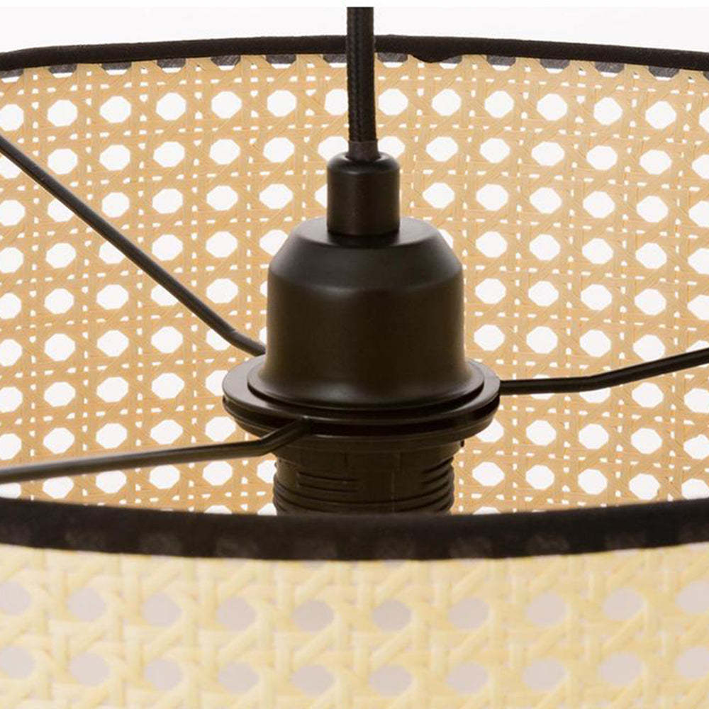 Ritta Japanese Rattan Pendant Light, close-up of weave