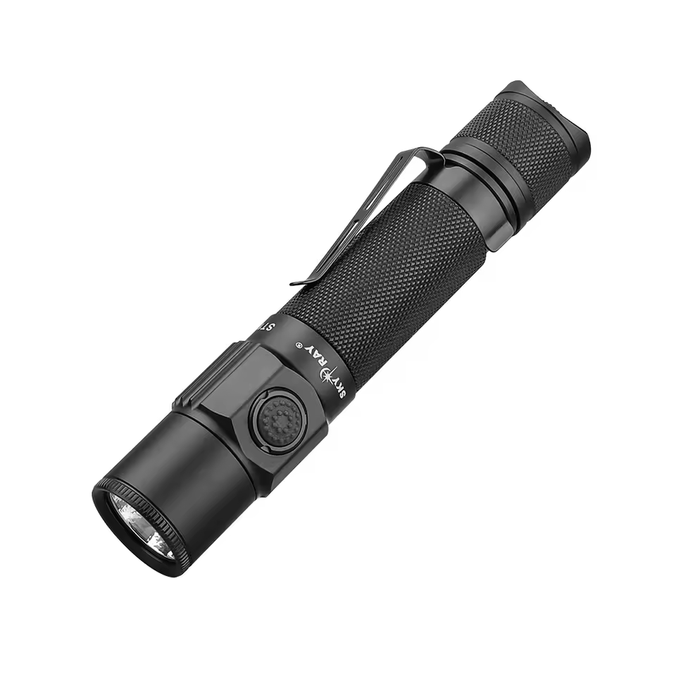 SKYRAY S11 High Power Rechargeable LED Flashlight 1850 lumen Army Tactical Flashlight Protable Self Defense Torch Military Lamp
