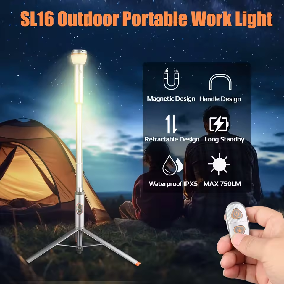 SKYRAY SL16 Camping lights rechargeable lamp Work Light LED Emergency Lamp 860LM Outdoor Portable Lanterns with remote control