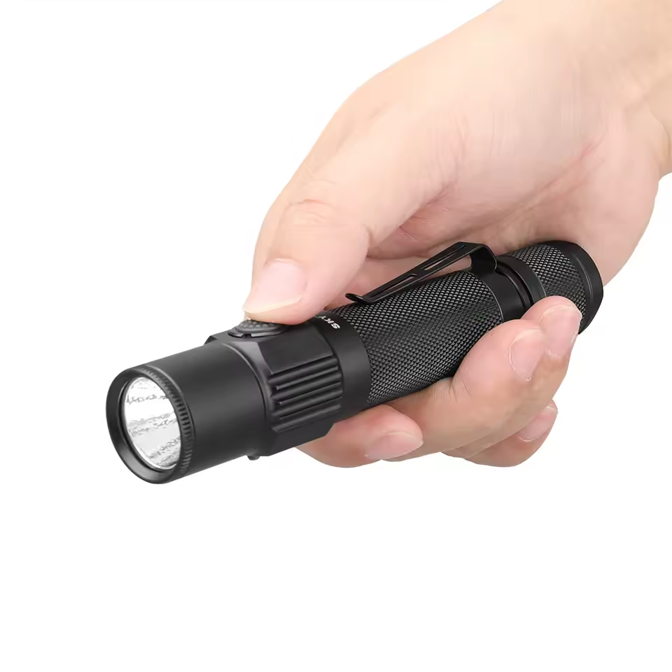 SKYRAY S11 High Power Rechargeable LED Flashlight 1850 lumen Army Tactical Flashlight Protable Self Defense Torch Military Lamp