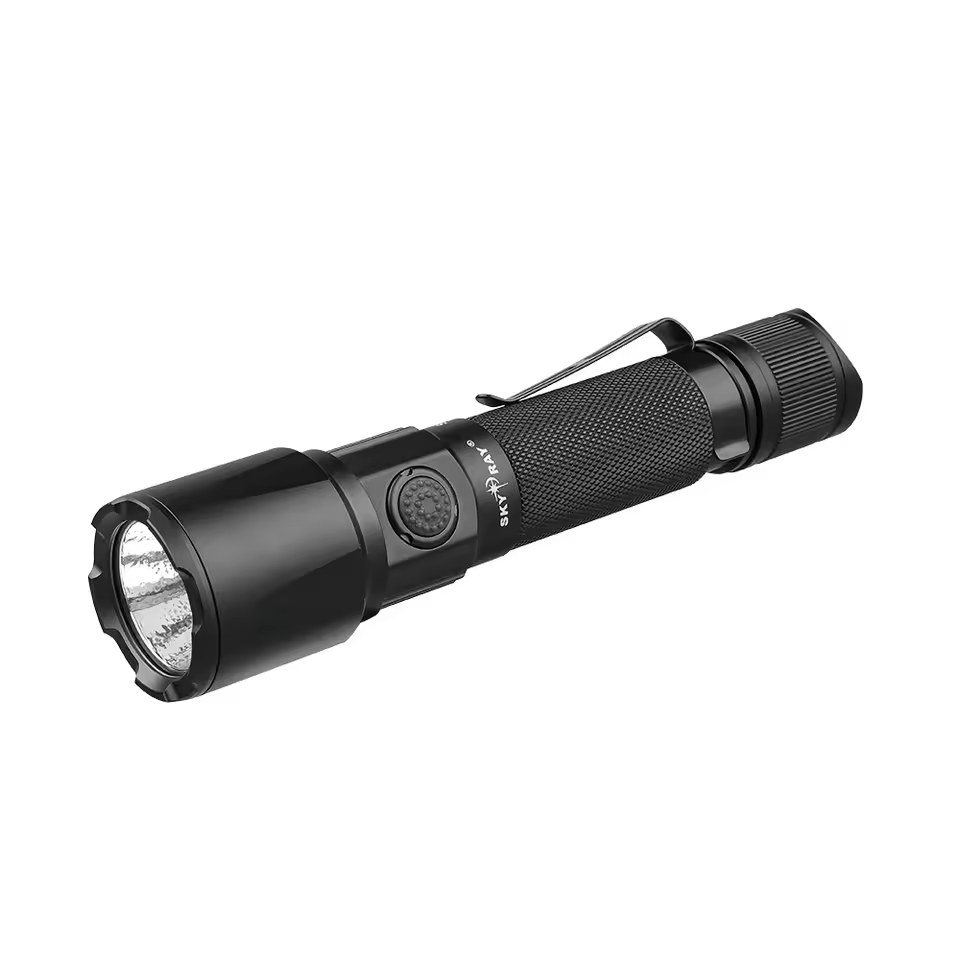 SKYRAY S15 Army Tactical Flashlight 2500 lumen Type-C Rechargeable Torch Military Lamp Led Flashlight High Power Self Defense