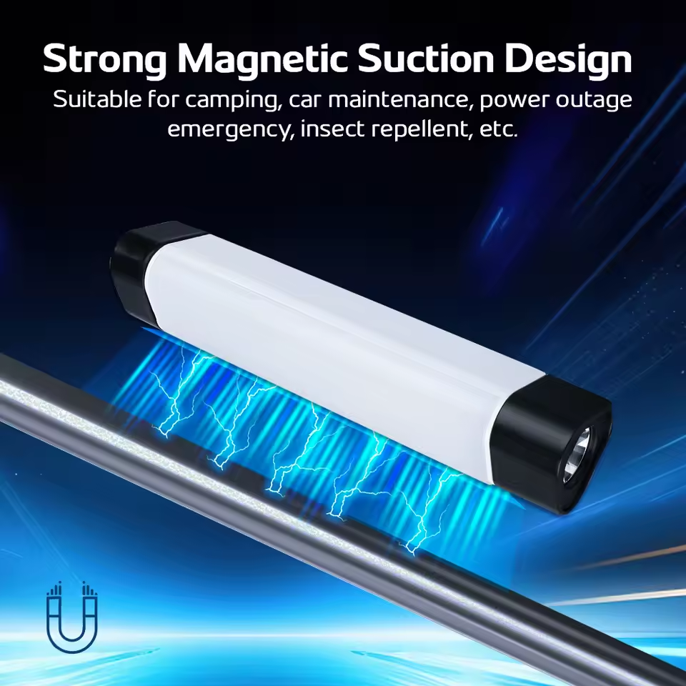 SKYRAY SL09 Magnetic Work Light USB-C Rechargeable Flashlight for Camping Car Repair Outdoor with Adjustable Brightness RGB Mode