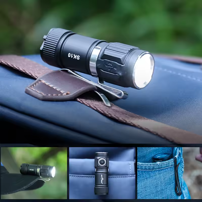 SKYRAY SK10 Mini Flashlight 1000LM Protable Work Light Magnet Tail Rechargeable EDC Lamp Waterproof Torch for Outdoor Camping