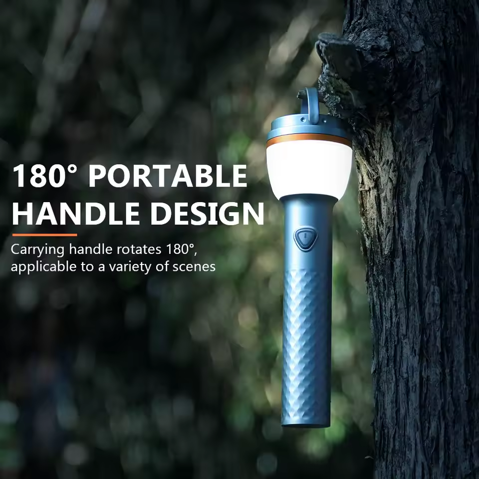 SKYRAY SL12 Rechargeable Magnetic Flashlight with Handle - High-Power Outdoor Camping Light for Hiking, and Emergency Supplies