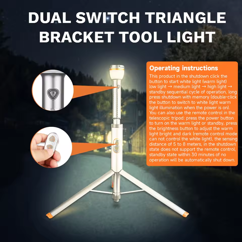 SKYRAY SL16 Camping lights rechargeable lamp Work Light LED Emergency Lamp 860LM Outdoor Portable Lanterns with remote control