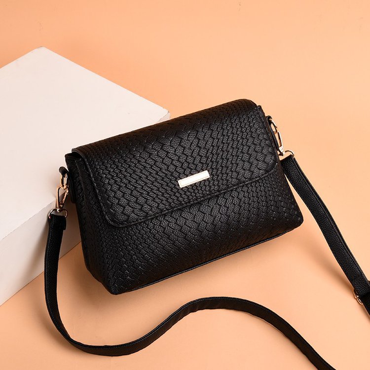Soft leather handbags 2021 spring and summer new messenger bag ladies fashion simple casual portable shoulder bag mySite