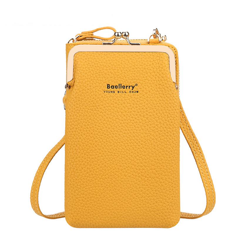 Ladies vertical lychee pattern shoulder messenger bag mySite