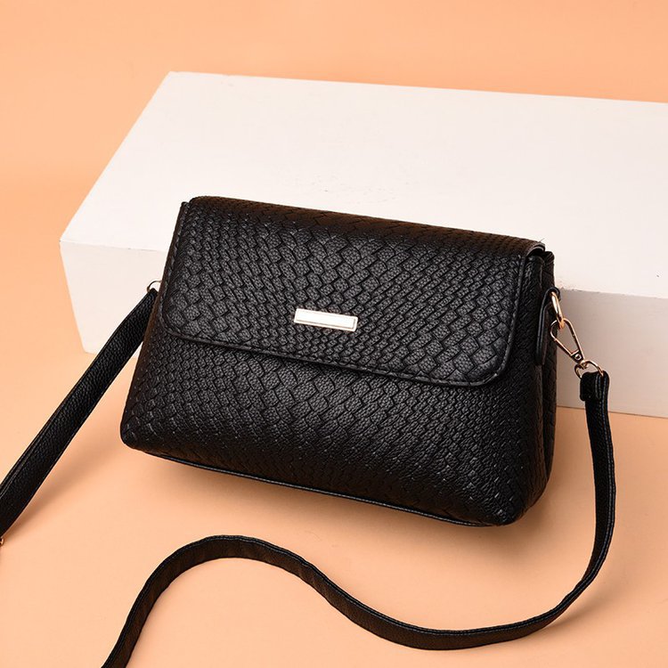 Soft leather handbags 2021 spring and summer new messenger bag ladies fashion simple casual portable shoulder bag mySite