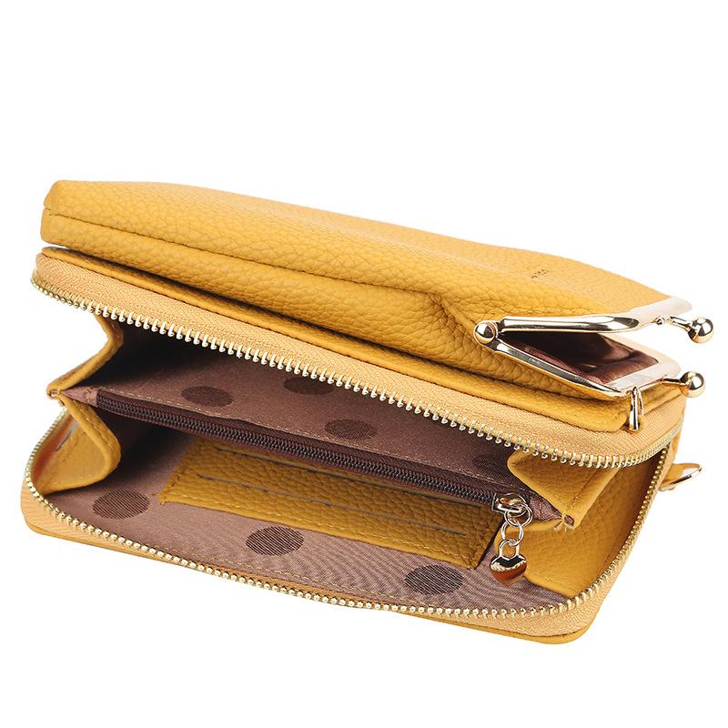 Ladies vertical lychee pattern shoulder messenger bag mySite