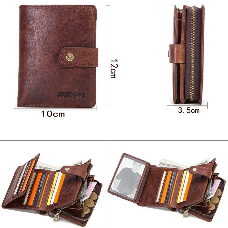 Anti-Theft RFID Protected Multi-Slot Classic Leather Wallet mySite