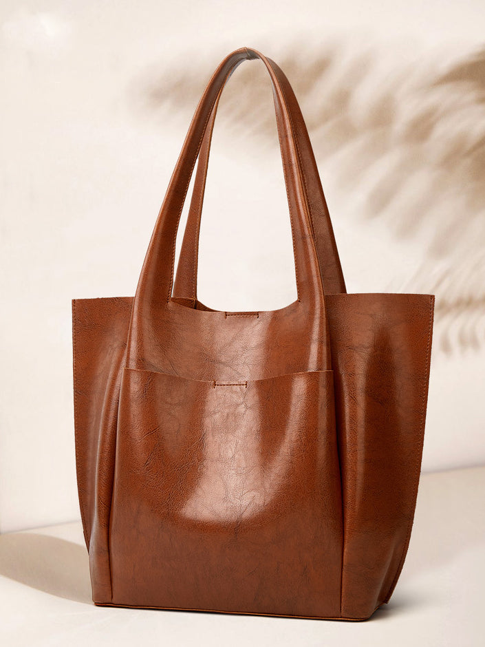 Vintage leather tote bag mySite