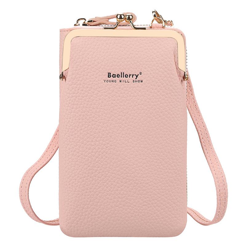 Ladies vertical lychee pattern shoulder messenger bag mySite