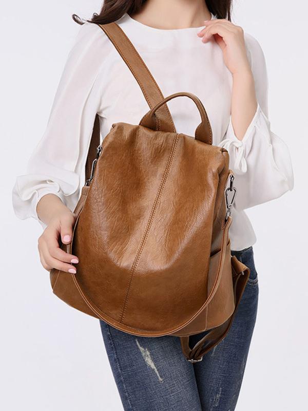 Soft Leather Anti-Theft Backpack mySite