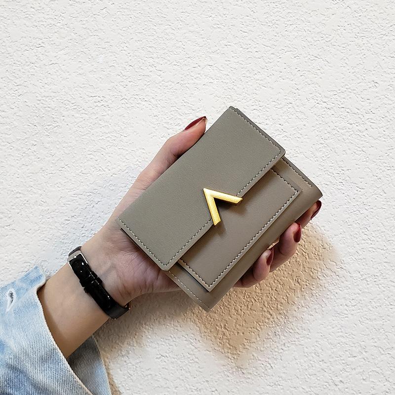 Women's fashion simple short all-match wallet mySite