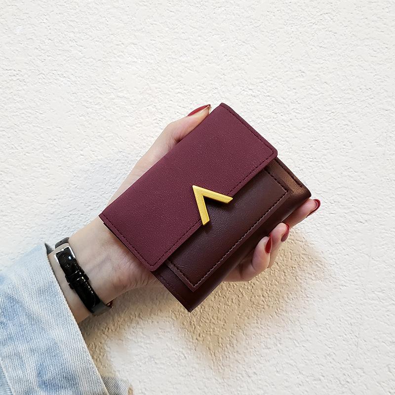 Women's fashion simple short all-match wallet mySite