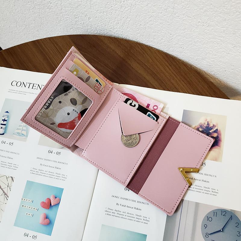 Women's fashion simple short all-match wallet mySite