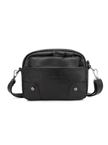 Vintage Washed Leather Utility Crossbody Bag mySite