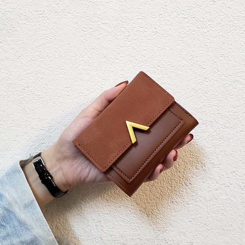 Women's fashion simple short all-match wallet mySite