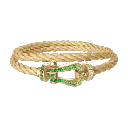 FORCE 10 BRACELET 18K YELLOW GOLD AND COLORED STONES LARGE MODEL