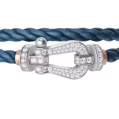 FORCE 10 BRACELET 18K WHITE GOLD AND DIAMONDS LARGE MODEL