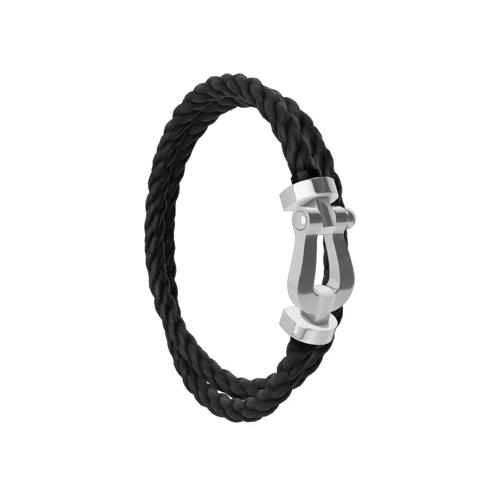 FORCE 10 BRACELET 18K WHITE GOLD LARGE MODEL