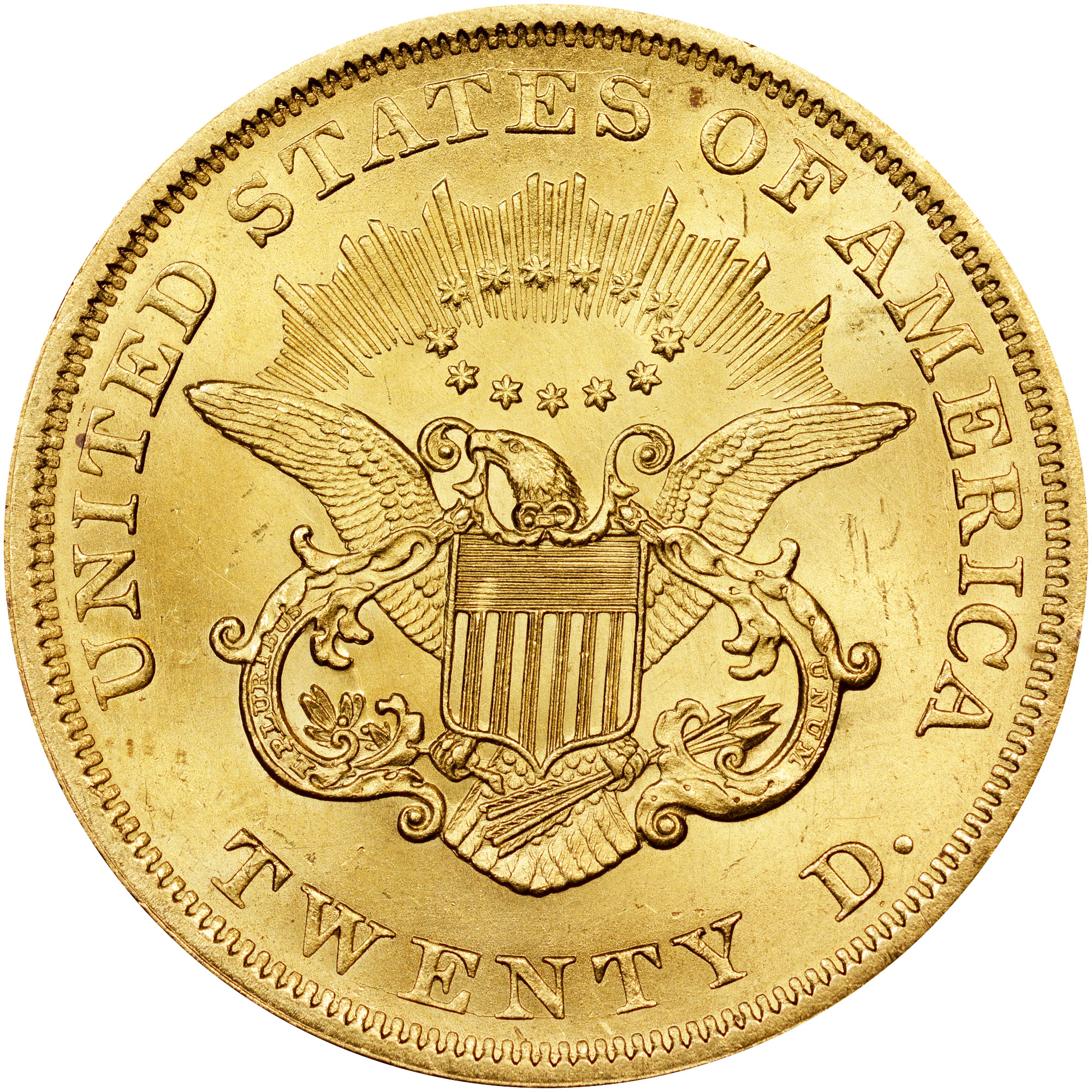 1850-1866 Liberty Head $20 Gold Coin Fine Uncirculated Limited Edition