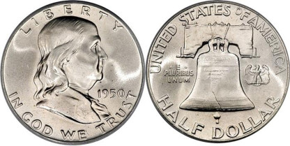 1948-1963 Franklin Half Dollars Brilliant Uncirculated