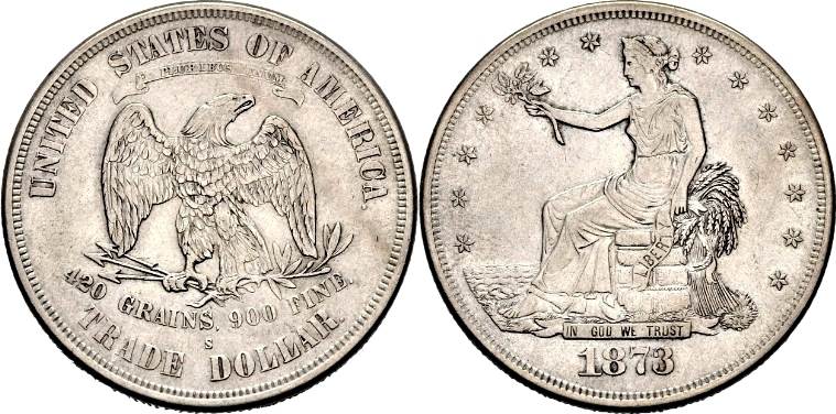 (1873-1885) Silver Trade Dollar 13PC