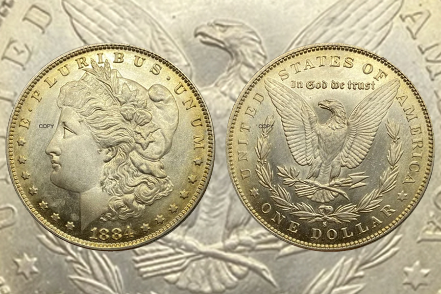 [Complete Set]1878-1902 Morgan Silver Dollar Gold Plated Coin 25 PC