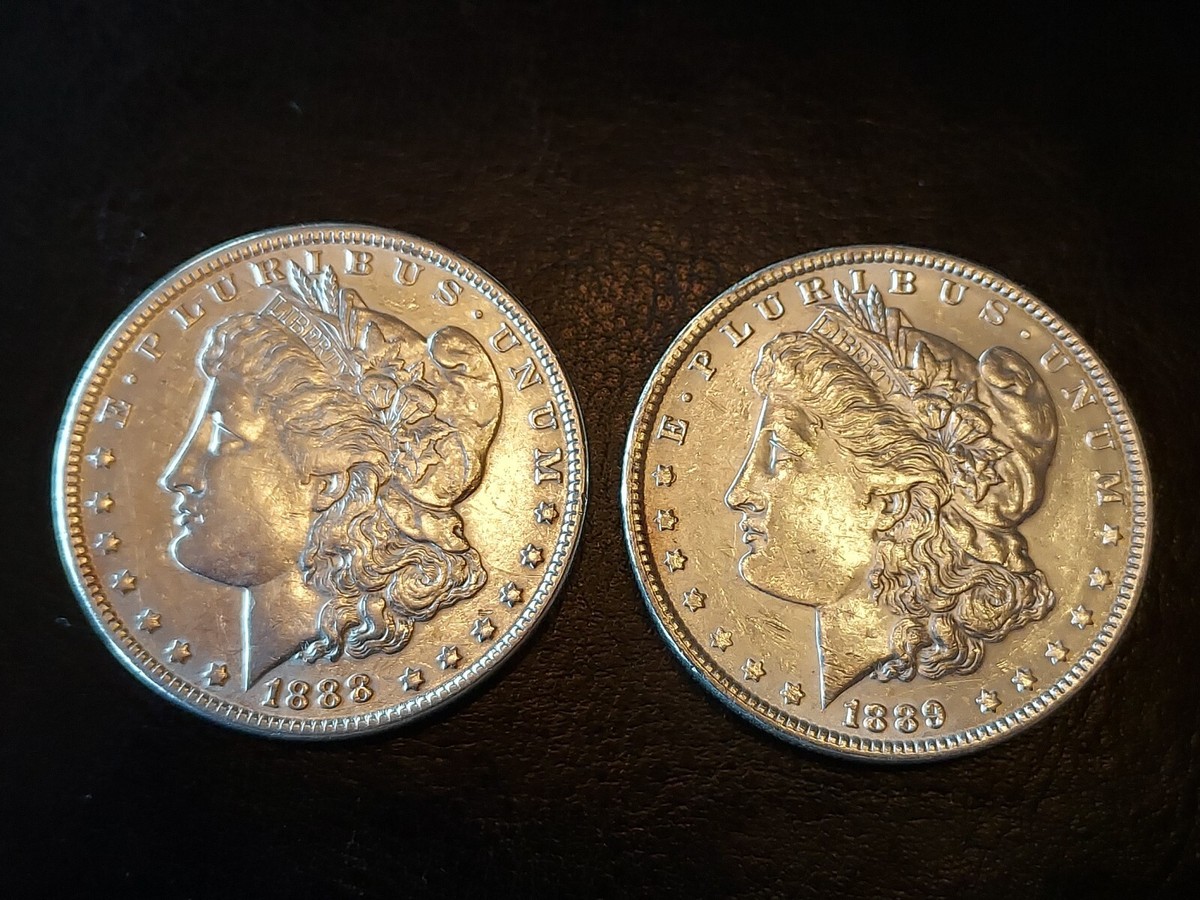 1888-P & 1889-P MORGAN SILVER DOLLARS 2 Coins (You Grade) | eBay