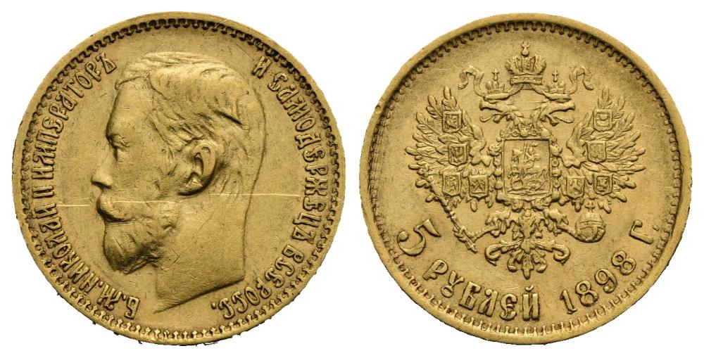 5 Rubles Gold Coin Nicholas II 1897–1911 Russian Empire Fine Uncirculated Limited Edition