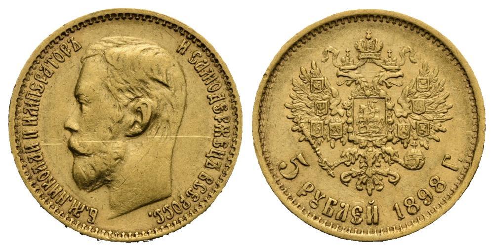 5 Rubles Gold Coin Nicholas II 1897–1911 Russian Empire Fine Uncirculated Limited Edition