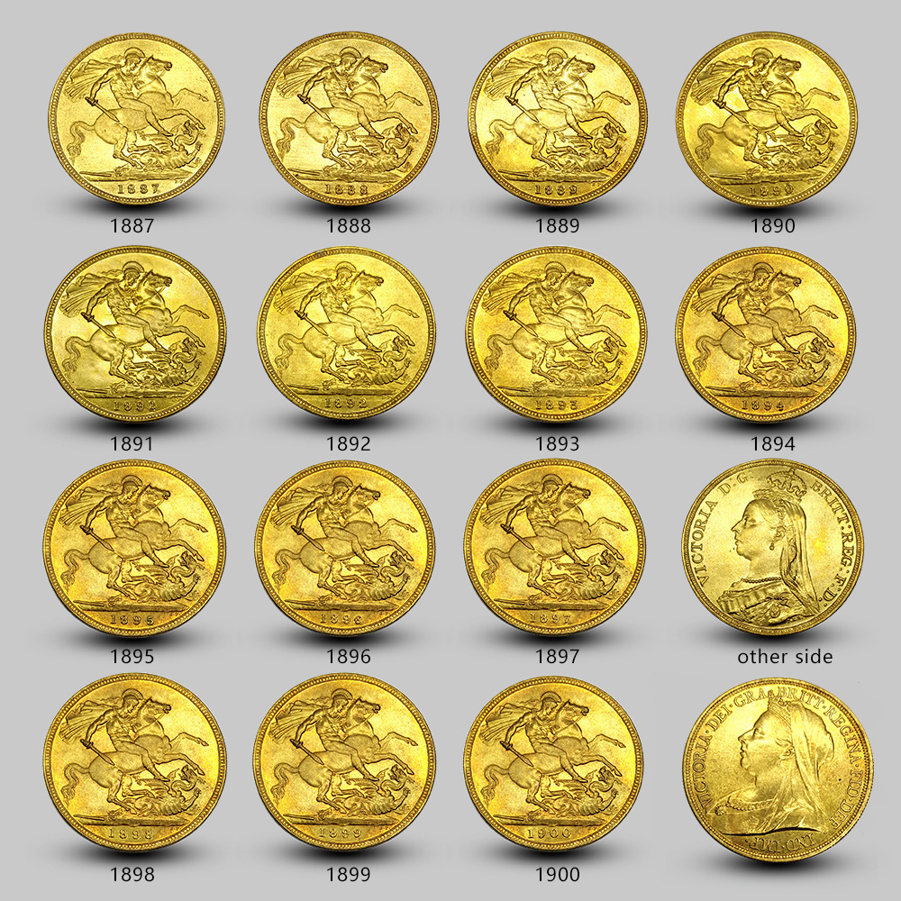 1887-1900 Victoria Gold Two Pounds Fine Uncirculated Limited Edition