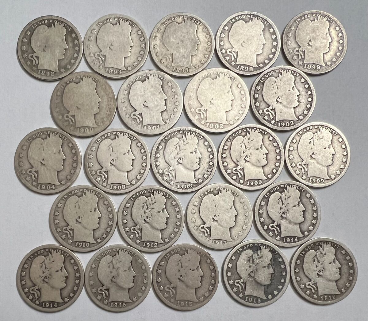 Las mejores ofertas en San Francisco sin graduar 1897 año cuartos Barber (1892-1916) | eBay