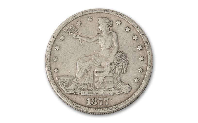 1873&ndash;1878 U.S. Silver Trade Dollar Fine-Very Fine