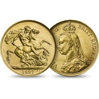 1887-1900 Victoria Gold Two Pounds Fine Uncirculated Limited Edition