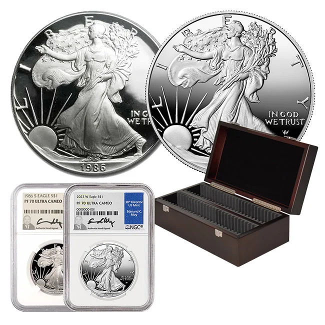 [Complete Set]1986-2024 Silver American Eagle Proof 39 Date Run Limited quantity