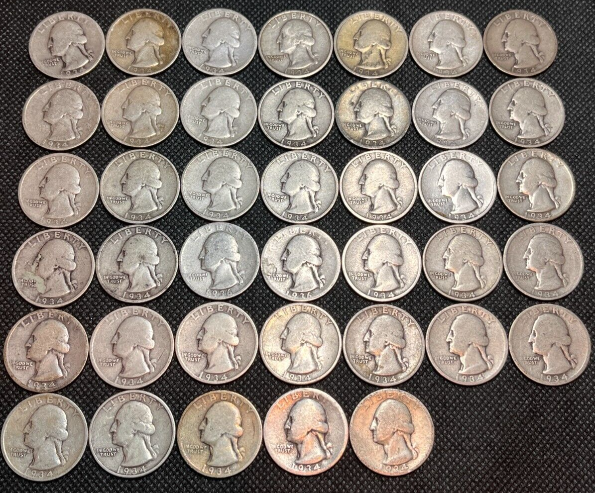 1932~1941 Washington Silver Quarter Proof 10-pc Se