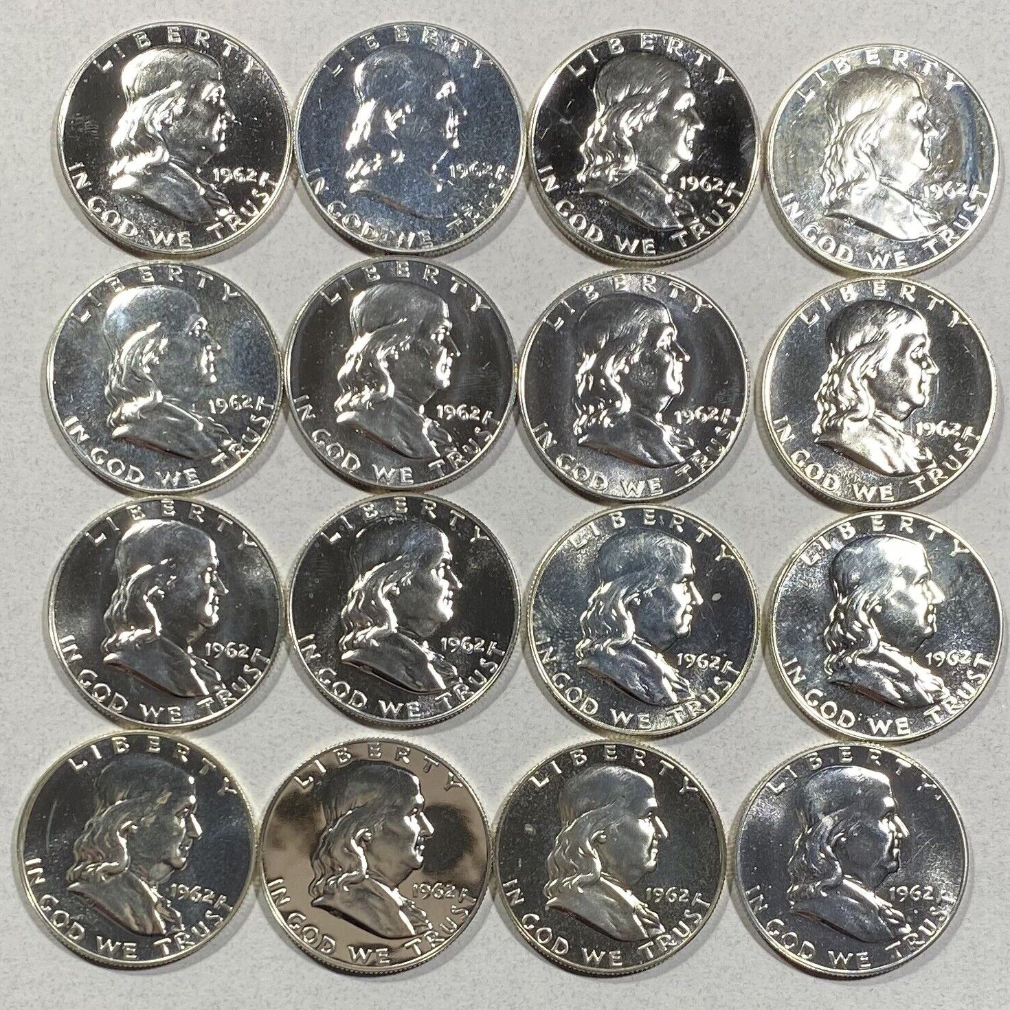 Franklin Half Dollar Coin Collection (1948-1963) Brilliant Uncirculated Limited quantity