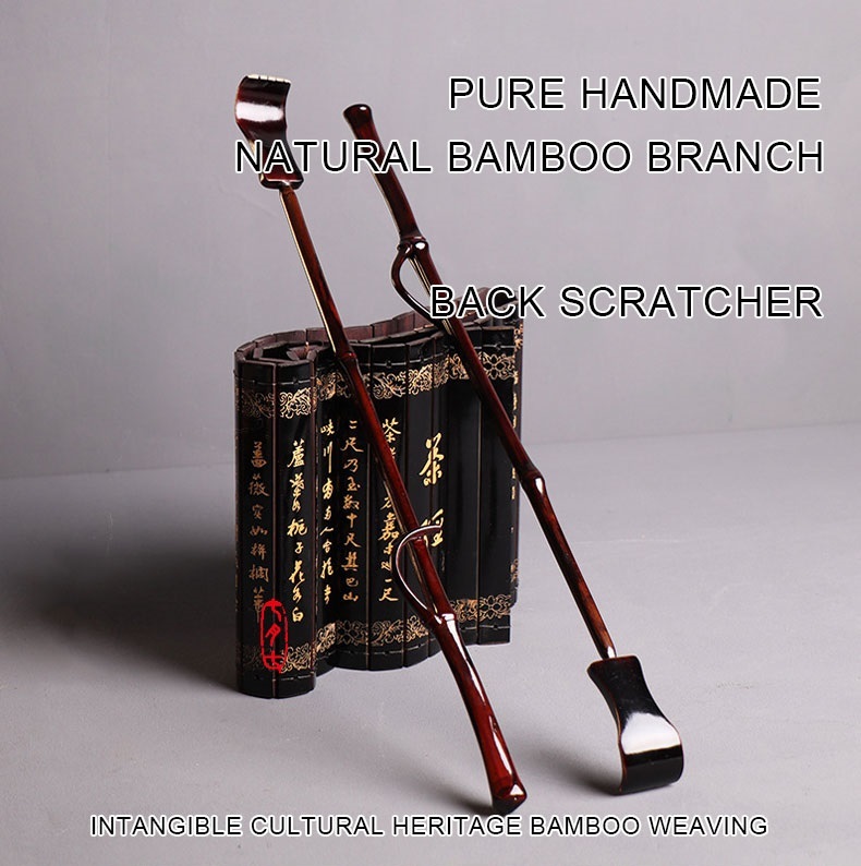Natural Bamboo Back Scratcher-Bamboo Weaving-50cm