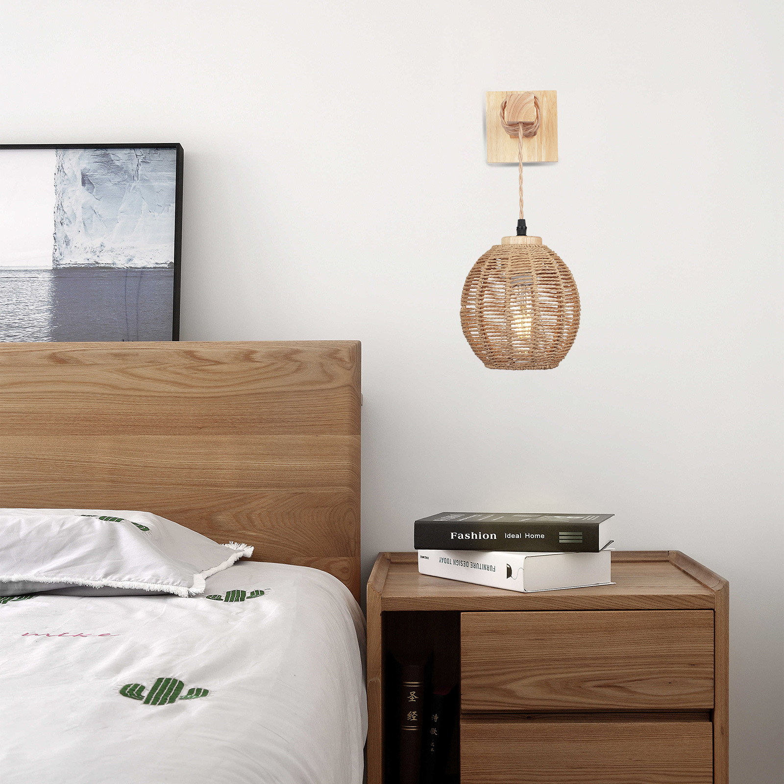 Rattan Wall Lamp -Bamboo Weaving