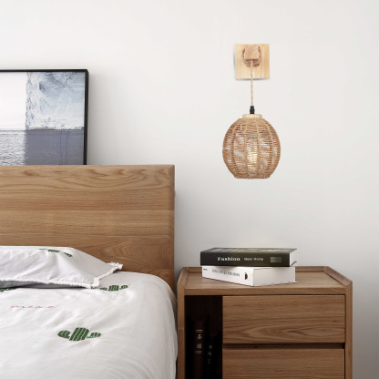 Rattan Wall Lamp -Bamboo Weaving