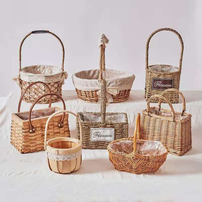 Rattan Basket-Bamboo Weaving