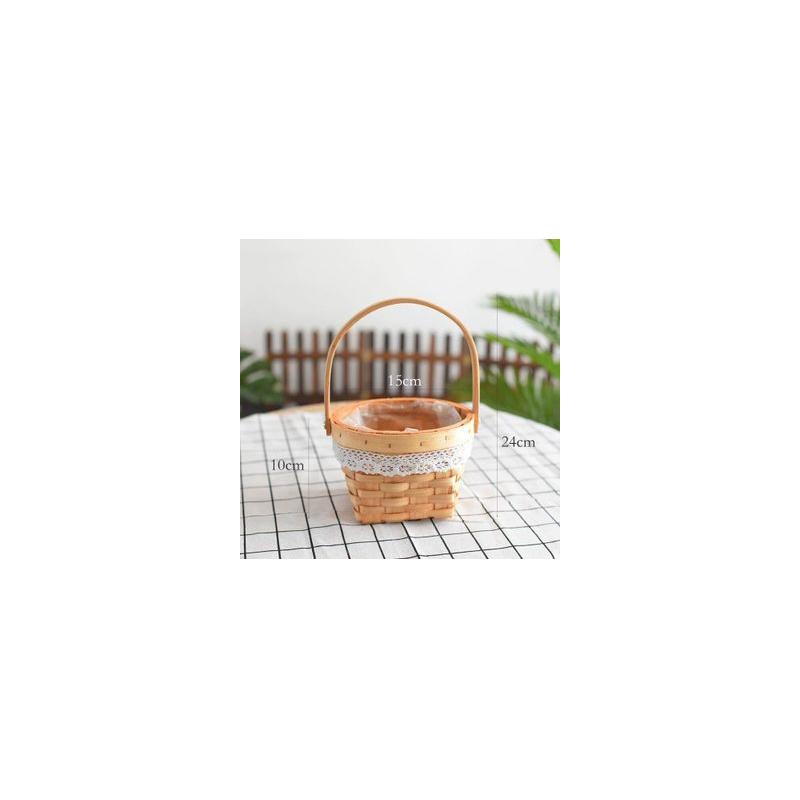 Lace wood slice round mouth