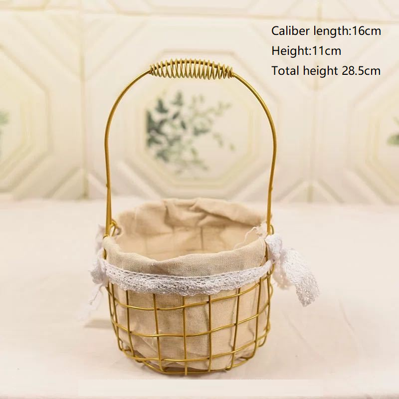 Gold cloth lining round small size